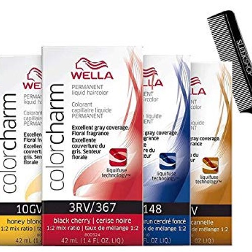 WeIla COLOR CHARM PERMANENT Liquid Haircolor w/Sleek Steel Pin R...