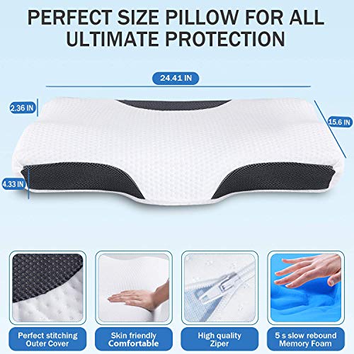 Cervical Pillow Contour Neck Pillow Memory Foam Pillow Orthopedic...