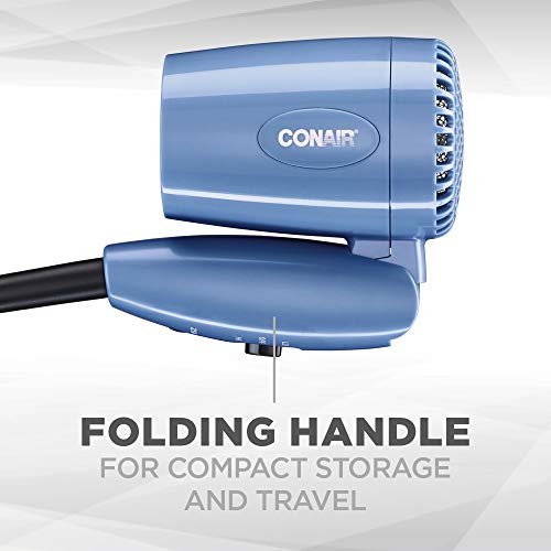 Conair 1600 Watt Compact Hair Dryer with Folding Handle, Dual Vol...