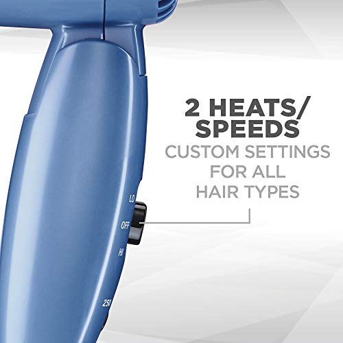 Conair 1600 Watt Compact Hair Dryer with Folding Handle, Dual Vol...