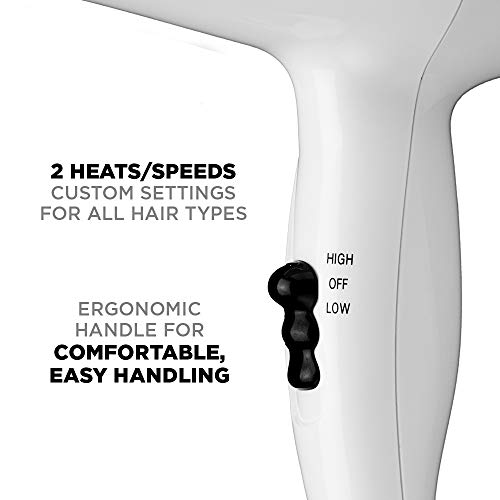 Conair 1875 Watt Mid-Size Styler Hair Dryer, White