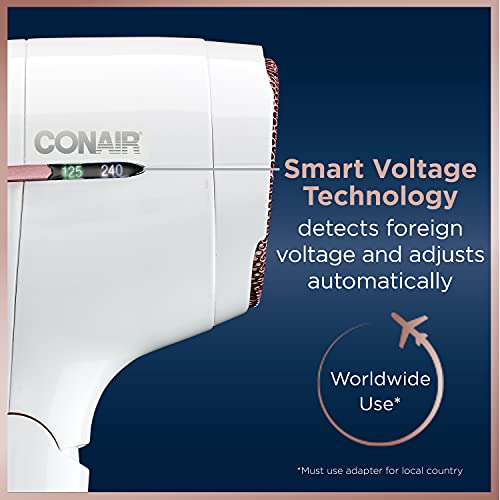 Conair 1875 Watt Worldwide Travel Hair Dryer with Smart Voltage T...