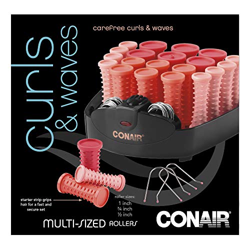 Conair Compact Multi-Size Hot Rollers, Coral