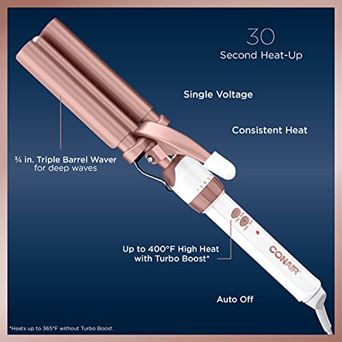 Conair Double Ceramic Triple Barrel Curl Styling Waver