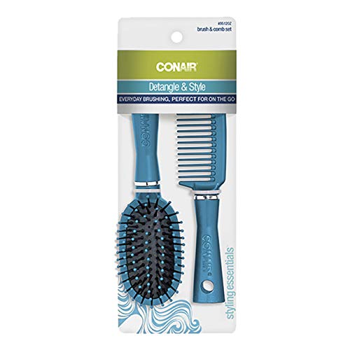 Conair Fusion Hair Brush & Comb, Cushion, Mid-Size, Colors May Vary