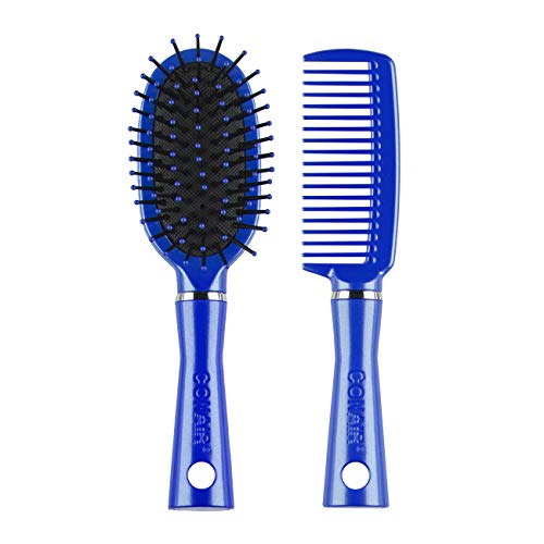 Conair Fusion Hair Brush & Comb, Cushion, Mid-Size, Colors May Vary