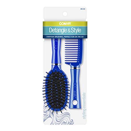 Conair Fusion Hair Brush & Comb, Cushion, Mid-Size, Colors May Vary