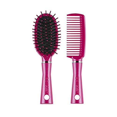 Conair Fusion Hair Brush & Comb, Cushion, Mid-Size, Colors May Vary