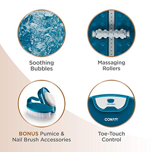 Conair Heat Sense Foot Pedicure Spa with Massaging Foot Rollers, ...