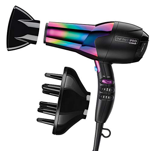 Conair INFINITIPRO 1875 Watt Ion Choice Hair Dryer, Rainbow Chrom...