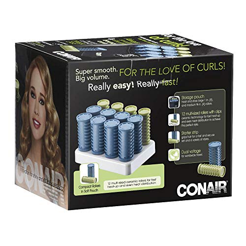 Conair Instant Heat Compact Hot Rollers w/Ceramic Techology; Blac...