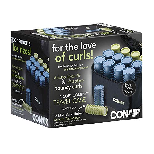 Conair Instant Heat Compact Hot Rollers w/Ceramic Techology; Blac...