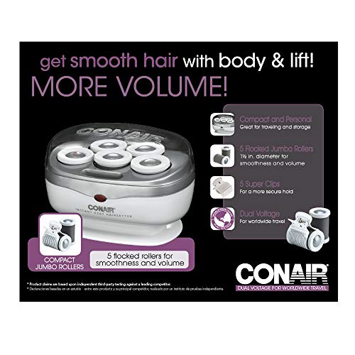 Conair Instant Heat Travel Hot Rollers; White