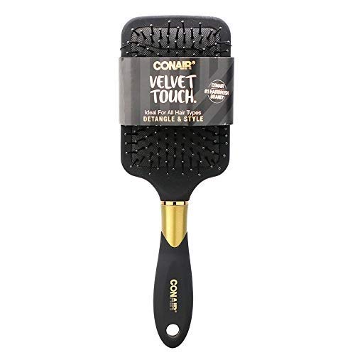 Conair Velvet Touch Paddle Brush Color may vary