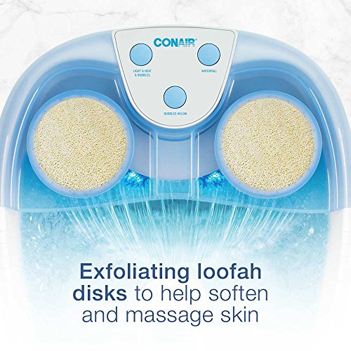Conair Waterfall Foot Pedicure Spa with Lights, Bubbles, Massage ...