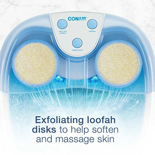 Conair Waterfall Foot Pedicure Spa With Lights Bubbles