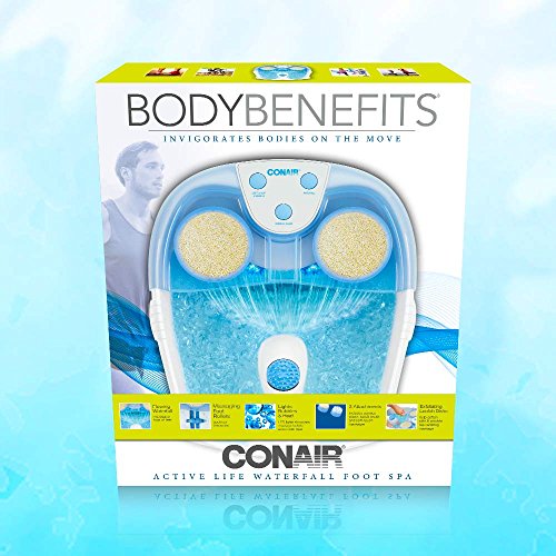 Conair Waterfall Foot Pedicure Spa with Lights, Bubbles, Massage ...