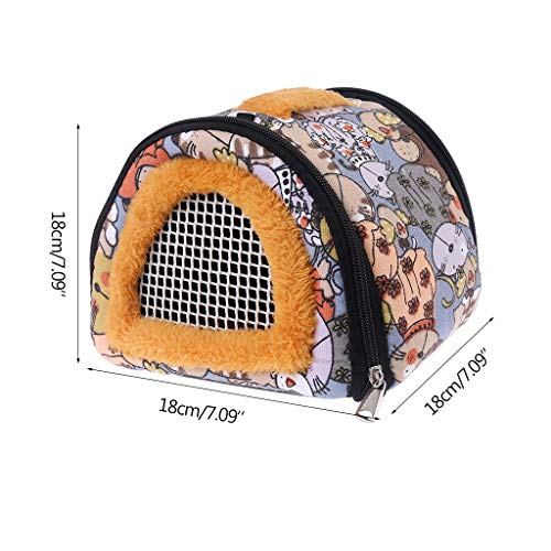 congchuaty Portable Hamster Carrier Small Pet Guinea Pig Travel P...