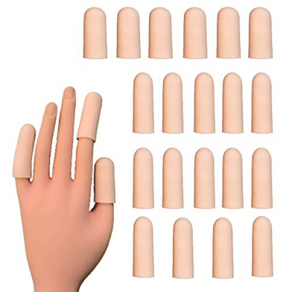 20 pieces Gel Finger Cots,Finger Protector, Silicone Finger Cap F...