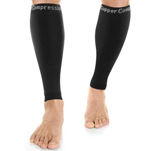 Copper Compression Recovery Calf Sleeves - Shin Splint Leg Sleeve...