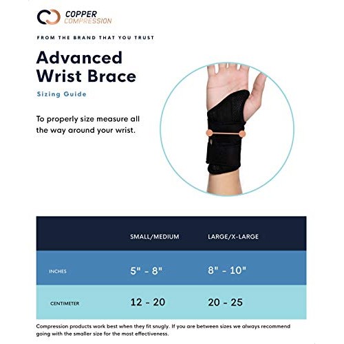 Copper Compression Recovery Wrist Brace - Guaranteed Highest Copp...
