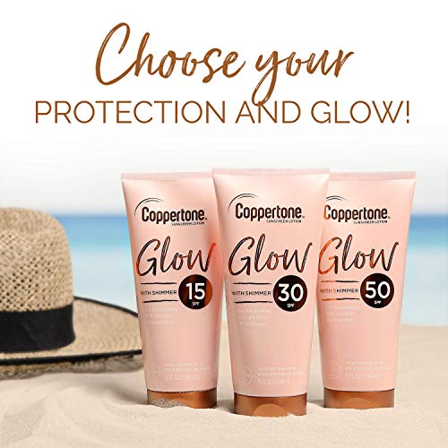 Coppertone Glow Hydrating Sunscreen Lotion with Illuminating Shim...