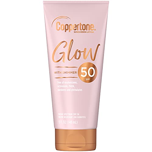 Coppertone Glow Hydrating Sunscreen Lotion with Illuminating Shim...
