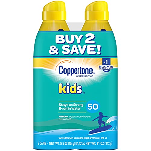 Coppertone KIDS Sunscreen Continuous Spray SPF 50 5.5 Ounce, Pac...