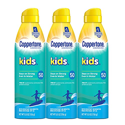 Coppertone KIDS Sunscreen Continuous Spray SPF 50, 5.5 Ounce, Pac...