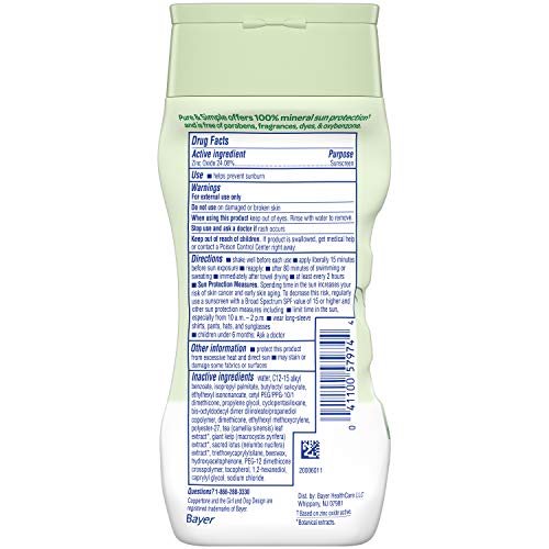 Coppertone Pure Simple Baby SPF 50 Sunscreen Lotion, Water Resist...