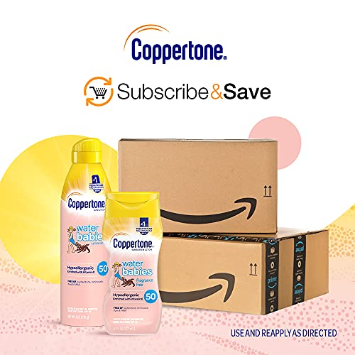 Coppertone WaterBabies SPF 50 Sunscreen Lotion, Pediatrician Reco...
