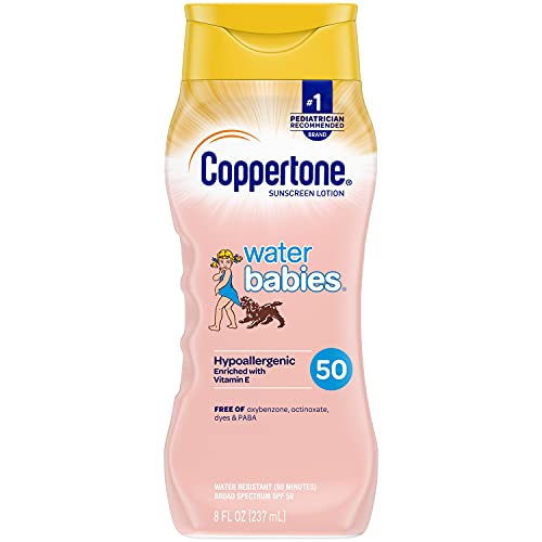 Coppertone WaterBabies SPF 50 Sunscreen Lotion, Pediatrician Reco...