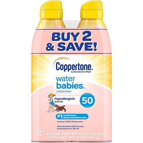 Coppertone WaterBabies Sunscreen Quick Cover Lotion Spray Broad S...