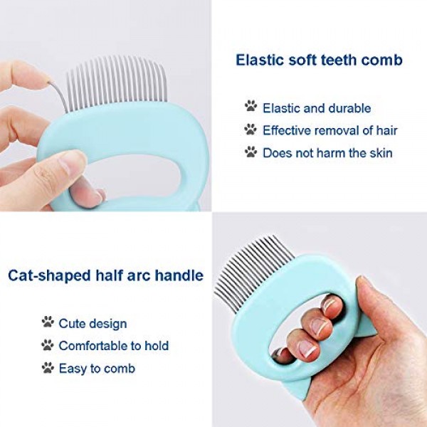 3 Pieces Pet Hair Removal Comb Cat Massage Comb, Pet Hair Removal...