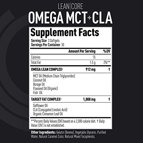 COREACTIVE Lean Core Omega + MCT 90 Servings Syphon Thermogen...