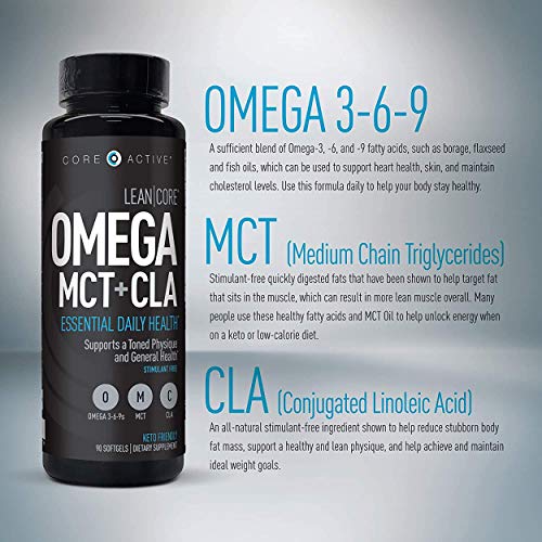 COREACTIVE Lean Core Omega + MCT 90 Servings Syphon Thermogen...