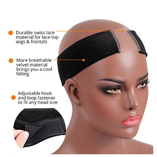 Non Slip Velvet Wig Grip Band Adjustable Lace Wig Grip Headband f...