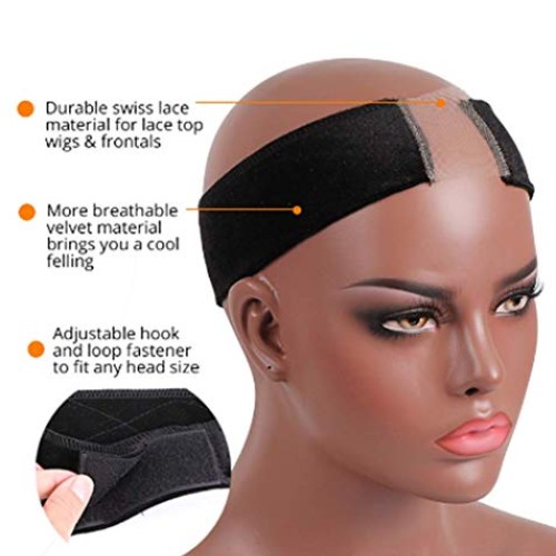 Non Slip Velvet Wig Grip Band Adjustable Lace Wig Grip Headband f...