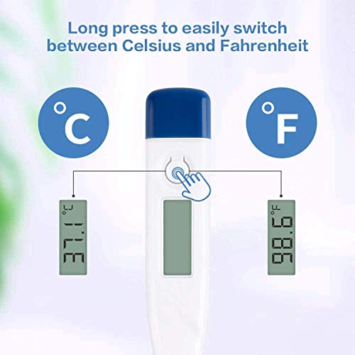 Electronic Oral Thermometer, Digital Thermometer, Rectal and Oral...