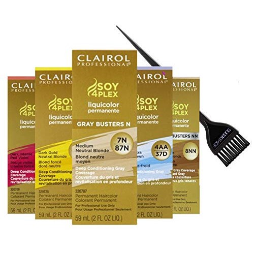 Clairol Soy4Plex LiquiColor PERMANENT Liquid HAIR COLOR w/Sleek ...