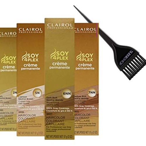 Clairol Soy4Plex Premium PERMANENT CREAM HAIR COLOR w/Sleek Tint...