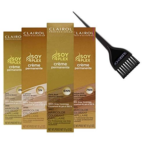 Clairol Soy4Plex Premium PERMANENT CREAM HAIR COLOR w/Sleek Tint...