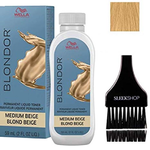 Wella BLONDOR Permanent Liquid Hair TONER w/Sleek Tint Brush Ha...