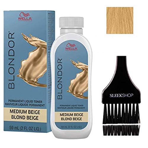 Wella BLONDOR Permanent Liquid Hair TONER w/Sleek Tint Brush Ha...