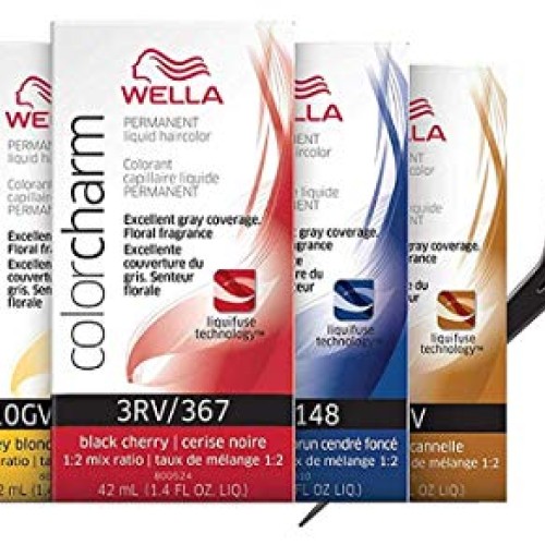 Wella COLOR CHARM PERMANENT Liquid Haircolor w/Sleek Tint Brush...