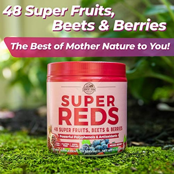 Country Farms Super Reds Energizing Polyphenol Superfood, Antioxi...