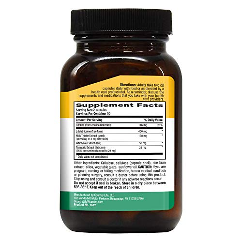Country Life Liver Support Factors - 100 Vegan Capsules - Liver H...
