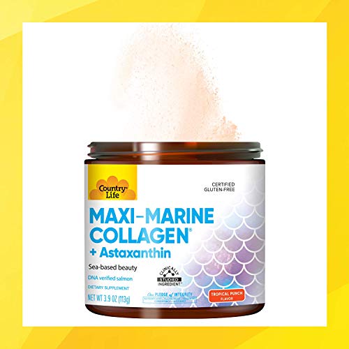 Country Life Maxi Marine Collagen + Astaxanthin - Tropical Punch ...