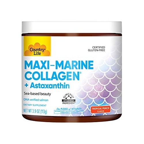 Country Life Maxi Marine Collagen + Astaxanthin - Tropical Punch ...