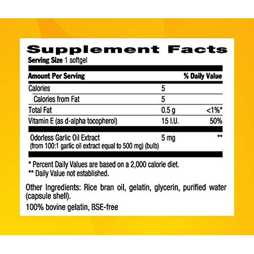 Country Life Natures Garlic, 500 mg, 180-Count